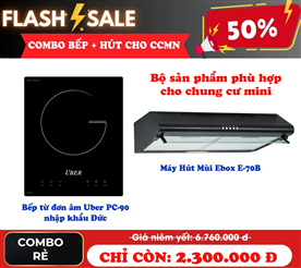 Bộ Combo bếp + hút mùi cho chung cư mini